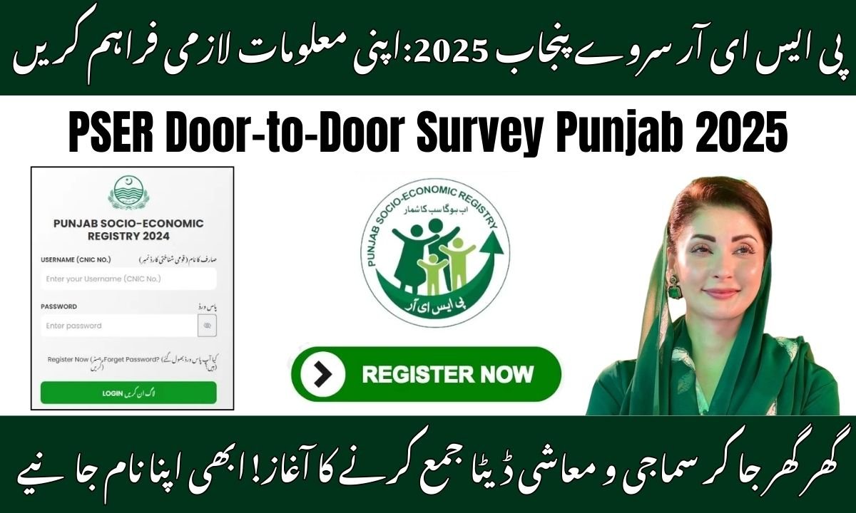 PSER Survey Punjab 2025 Door-to-Door Socio-Economic Data Collection