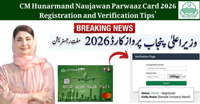 CM Hunarmand Naujawan Parwaaz Card Registration tips